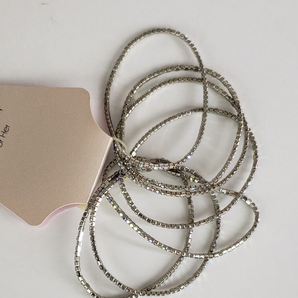 Silver Rhinstone Bracelets Set! - Picture 7 of 7